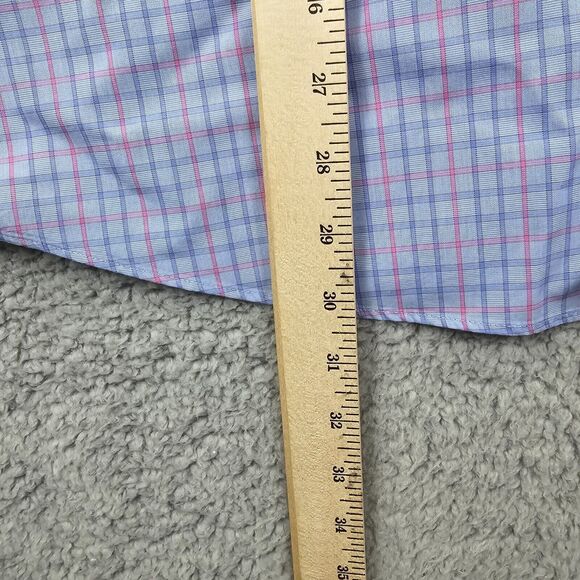 UNTUCKit Wrinkle Free Men's Long Sleeve Button-Down Pocket Shirt Blue 2XL - Picture 9 of 14